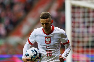 Sebastian Szymanski, 2026 Dünya Kupası 'nda Polonya ve Litvanya milli takımları arasında PGE Narodowy (Maciej Rogowski)