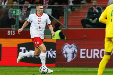 Jakub Piotrowski, 2026 Dünya Kupası 'nda Polonya ve Litvanya milli takımları arasında PGE Narodowy (Maciej Rogowski)