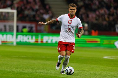 Kamil Piatkowski, 2026 Dünya Kupası 'nda Polonya ve Litvanya milli takımları arasında PGE Narodowy (Maciej Rogowski)