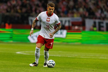 Kamil Piatkowski, 2026 Dünya Kupası 'nda Polonya ve Litvanya milli takımları arasında PGE Narodowy (Maciej Rogowski)