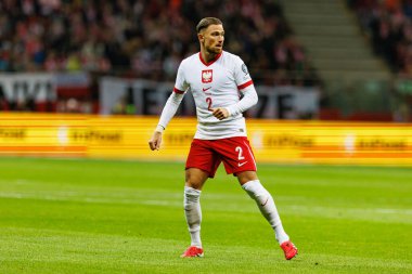 Matty Cash, 2026 Dünya Kupası 'nda Polonya ve Litvanya milli takımları arasında PGE Narodowy (Maciej Rogowski)