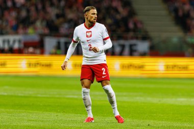 Matty Cash, 2026 Dünya Kupası 'nda Polonya ve Litvanya milli takımları arasında PGE Narodowy (Maciej Rogowski)