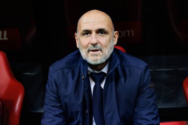 Michal Probierz, 2026 Dünya Kupası 'nda Polonya ve Litvanya milli takımları arasında PGE Narodowy' da görüldü (Maciej Rogowski)