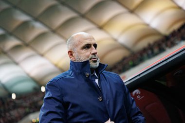 Michal Probierz, 2026 Dünya Kupası 'nda Polonya ve Litvanya milli takımları arasında PGE Narodowy' da görüldü (Maciej Rogowski)