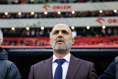 Michal Probierz, 2026 Dünya Kupası 'nda Polonya ve Litvanya milli takımları arasında PGE Narodowy' da görüldü (Maciej Rogowski)