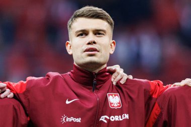 Kamil Piatkowski, 2026 Dünya Kupası 'nda Polonya ve Litvanya milli takımları arasında PGE Narodowy (Maciej Rogowski)