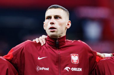 Jakub Piotrowski, 2026 Dünya Kupası 'nda Polonya ve Litvanya milli takımları arasında PGE Narodowy (Maciej Rogowski)