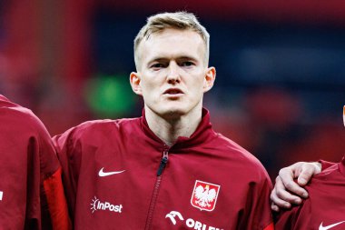 Karol Swiderski, 2026 Dünya Kupası 'nda Polonya ve Litvanya milli takımları arasında PGE Narodowy (Maciej Rogowski)