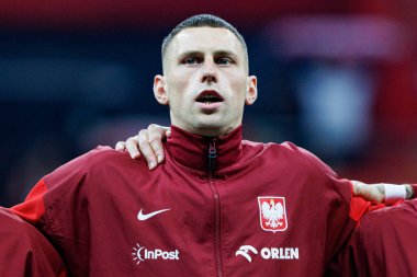 Jakub Piotrowski, 2026 Dünya Kupası 'nda Polonya ve Litvanya milli takımları arasında PGE Narodowy (Maciej Rogowski)