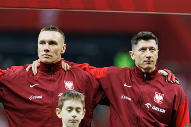 Lukasz Skorupski ve Robert Lewandowski, 2026 Dünya Kupası 'nda Polonya ve Litvanya milli takımları arasında PGE Narodowy (Maciej Rogowski)