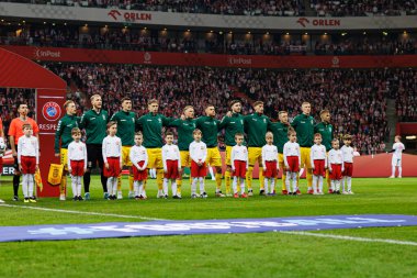 Litvanya Oyuncuları 2026 Dünya Kupası 'nda Polonya ve Litvanya milli takımları arasında PGE Narodowy (Maciej Rogowski)