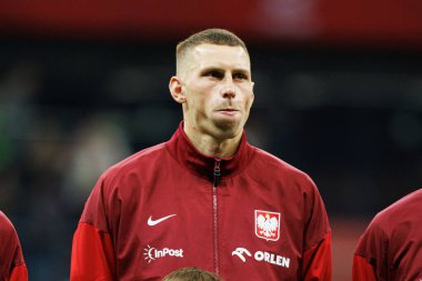 Jakub Piotrowski, 2026 Dünya Kupası 'nda Polonya ve Litvanya milli takımları arasında PGE Narodowy (Maciej Rogowski)