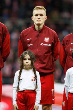 Karol Swiderski, 2026 Dünya Kupası 'nda Polonya ve Litvanya milli takımları arasında PGE Narodowy (Maciej Rogowski)