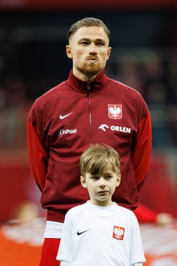 Matty Cash, 2026 Dünya Kupası 'nda Polonya ve Litvanya milli takımları arasında PGE Narodowy (Maciej Rogowski)