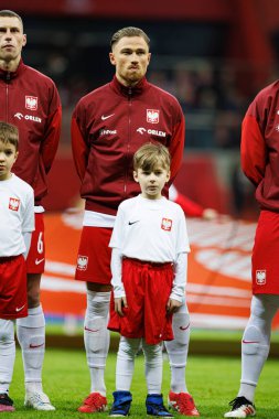 Matty Cash, 2026 Dünya Kupası 'nda Polonya ve Litvanya milli takımları arasında PGE Narodowy (Maciej Rogowski)