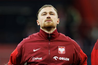 Matty Cash, 2026 Dünya Kupası 'nda Polonya ve Litvanya milli takımları arasında PGE Narodowy (Maciej Rogowski)