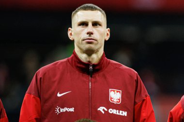 Jakub Piotrowski, 2026 Dünya Kupası 'nda Polonya ve Litvanya milli takımları arasında PGE Narodowy (Maciej Rogowski)