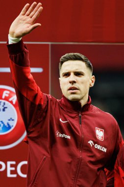 Jan Bednarek, 2026 Dünya Kupası 'nda Polonya ve Litvanya milli takımları arasında PGE Narodowy (Maciej Rogowski)