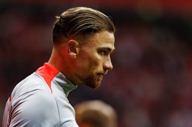 Matty Cash, 2026 Dünya Kupası 'nda Polonya ve Litvanya milli takımları arasında PGE Narodowy (Maciej Rogowski)