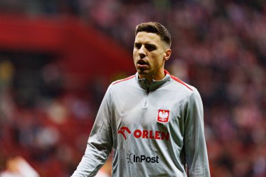 Jan Bednarek, 2026 Dünya Kupası 'nda Polonya ve Litvanya milli takımları arasında PGE Narodowy (Maciej Rogowski)