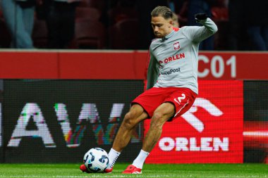 Matty Cash, 2026 Dünya Kupası 'nda Polonya ve Litvanya milli takımları arasında PGE Narodowy (Maciej Rogowski)