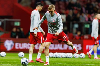 Karol Swiderski, 2026 Dünya Kupası 'nda Polonya ve Litvanya milli takımları arasında PGE Narodowy (Maciej Rogowski)