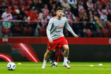 Jakub Moder, 2026 Dünya Kupası 'nda Polonya ve Litvanya milli takımları arasında PGE Narodowy' da görüldü (Maciej Rogowski)