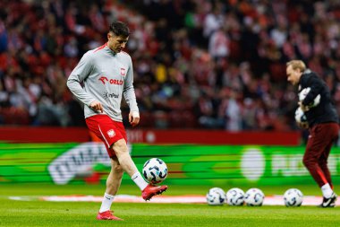 Robert Lewandowski, 2026 Dünya Kupası 'nda Polonya ve Litvanya milli takımları arasında PGE Narodowy (Maciej Rogowski)