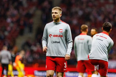 Mateusz Skrzypczak, 2026 Dünya Kupası 'nda Polonya ve Litvanya milli takımları arasında PGE Narodowy (Maciej Rogowski)