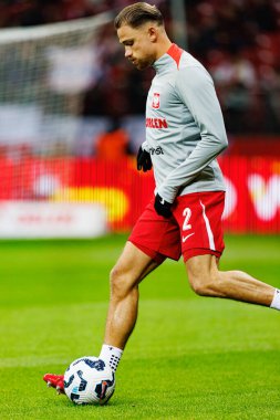 Matty Cash, 2026 Dünya Kupası 'nda Polonya ve Litvanya milli takımları arasında PGE Narodowy (Maciej Rogowski)