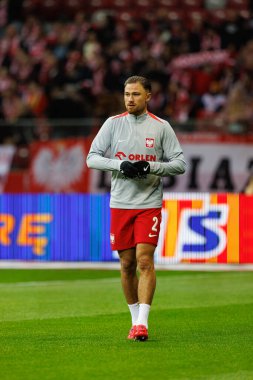 Matty Cash, 2026 Dünya Kupası 'nda Polonya ve Litvanya milli takımları arasında PGE Narodowy (Maciej Rogowski)