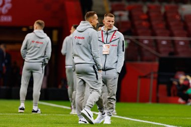 Dominik Marczuk ve Mateusz Bogusz, 2026 Dünya Kupası 'nda Polonya ve Litvanya milli takımları arasında PGE Narodowy (Maciej Rogowski)