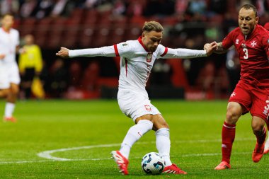 Matty Cash, 2026 Dünya Kupası eleme maçında Polonya ve Malta milli takımları arasında PGE Narodowy 'da görüldü (Maciej Rogowski)