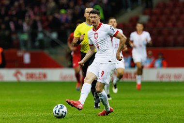 Robert Lewandowski, 2026 Dünya Kupası eleme maçında PGE Narodowy 'de Polonya ve Malta milli takımları arasında görüldü (Maciej Rogowski)