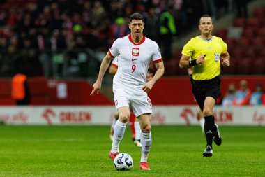 Robert Lewandowski, 2026 Dünya Kupası eleme maçında PGE Narodowy 'de Polonya ve Malta milli takımları arasında görüldü (Maciej Rogowski)