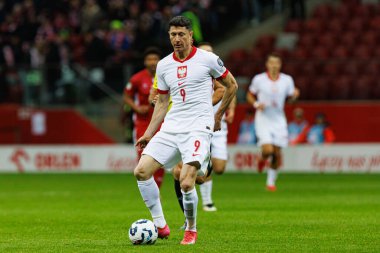Robert Lewandowski, 2026 Dünya Kupası eleme maçında PGE Narodowy 'de Polonya ve Malta milli takımları arasında görüldü (Maciej Rogowski)