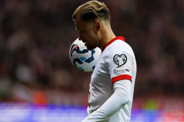 Matty Cash, 2026 Dünya Kupası eleme maçında Polonya ve Malta milli takımları arasında PGE Narodowy 'da görüldü (Maciej Rogowski)