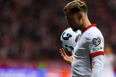 Matty Cash, 2026 Dünya Kupası eleme maçında Polonya ve Malta milli takımları arasında PGE Narodowy 'da görüldü (Maciej Rogowski)