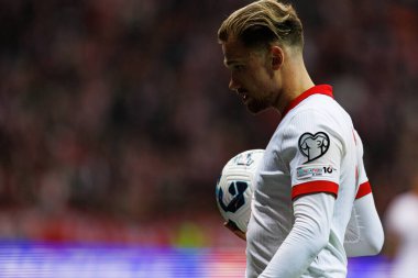 Matty Cash, 2026 Dünya Kupası eleme maçında Polonya ve Malta milli takımları arasında PGE Narodowy 'da görüldü (Maciej Rogowski)