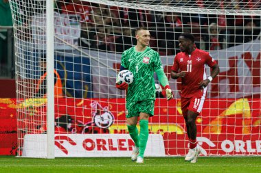 Lukasz Skorupski ve Basil Tuma, 2026 Dünya Kupası eleme maçında Polonya ve Malta milli takımları arasında PGE Narodowy 'da görüldü (Maciej Rogowski)