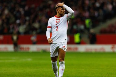 Matty Cash, 2026 Dünya Kupası eleme maçında Polonya ve Malta milli takımları arasında PGE Narodowy 'da görüldü (Maciej Rogowski)