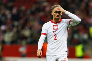 Matty Cash, 2026 Dünya Kupası eleme maçında Polonya ve Malta milli takımları arasında PGE Narodowy 'da görüldü (Maciej Rogowski)