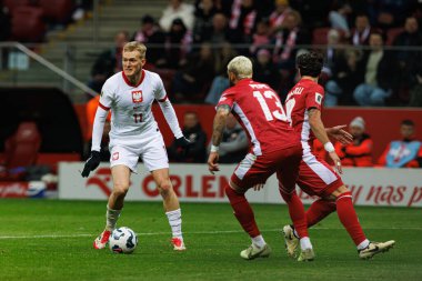 Karol Swiderski, 2026 Dünya Kupası eleme maçında Polonya ve Malta milli takımları arasında PGE Narodowy 'da görüldü (Maciej Rogowski)