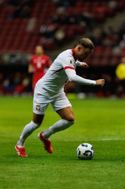 Matty Cash, 2026 Dünya Kupası eleme maçında Polonya ve Malta milli takımları arasında PGE Narodowy 'da görüldü (Maciej Rogowski)