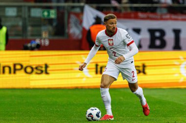 Matty Cash, 2026 Dünya Kupası eleme maçında Polonya ve Malta milli takımları arasında PGE Narodowy 'da görüldü (Maciej Rogowski)