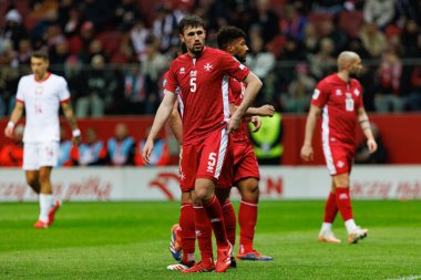 James Carragher 2026 Dünya Kupası eleme maçında PGE Narodowy 'de Polonya ve Malta milli takımları arasında görüldü (Maciej Rogowski)