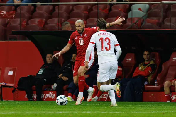 Teddy Teuma ve Jakub Kaminski, 2026 Dünya Kupası eleme maçında Polonya ve Malta milli takımları arasında PGE Narodowy 'da görüldü (Maciej Rogowski)