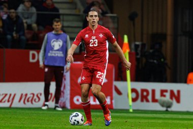 Alexander Satariano, 2026 Dünya Kupası eleme maçında PGE Narodowy 'da Polonya ve Malta milli takımları arasında görüldü (Maciej Rogowski)