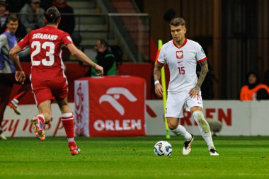 Kamil Piatkowski, 2026 Dünya Kupası eleme maçında Polonya ve Malta milli takımları arasında PGE Narodowy 'da görüldü (Maciej Rogowski)