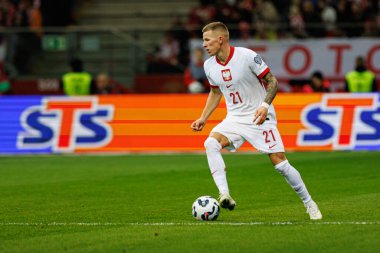 Mateusz Bogusz, 2026 Dünya Kupası eleme maçında Polonya ve Malta milli takımları arasında PGE Narodowy 'de görüldü (Maciej Rogowski)